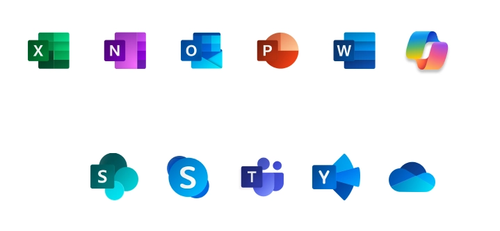 Group 233 (1) Microsoft 365 software icons