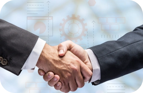 Rectangle 103 Handshake representing Co managed IT system