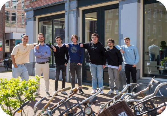 image 33 (1) CloudConnected Team in front of our Amsterdam Office